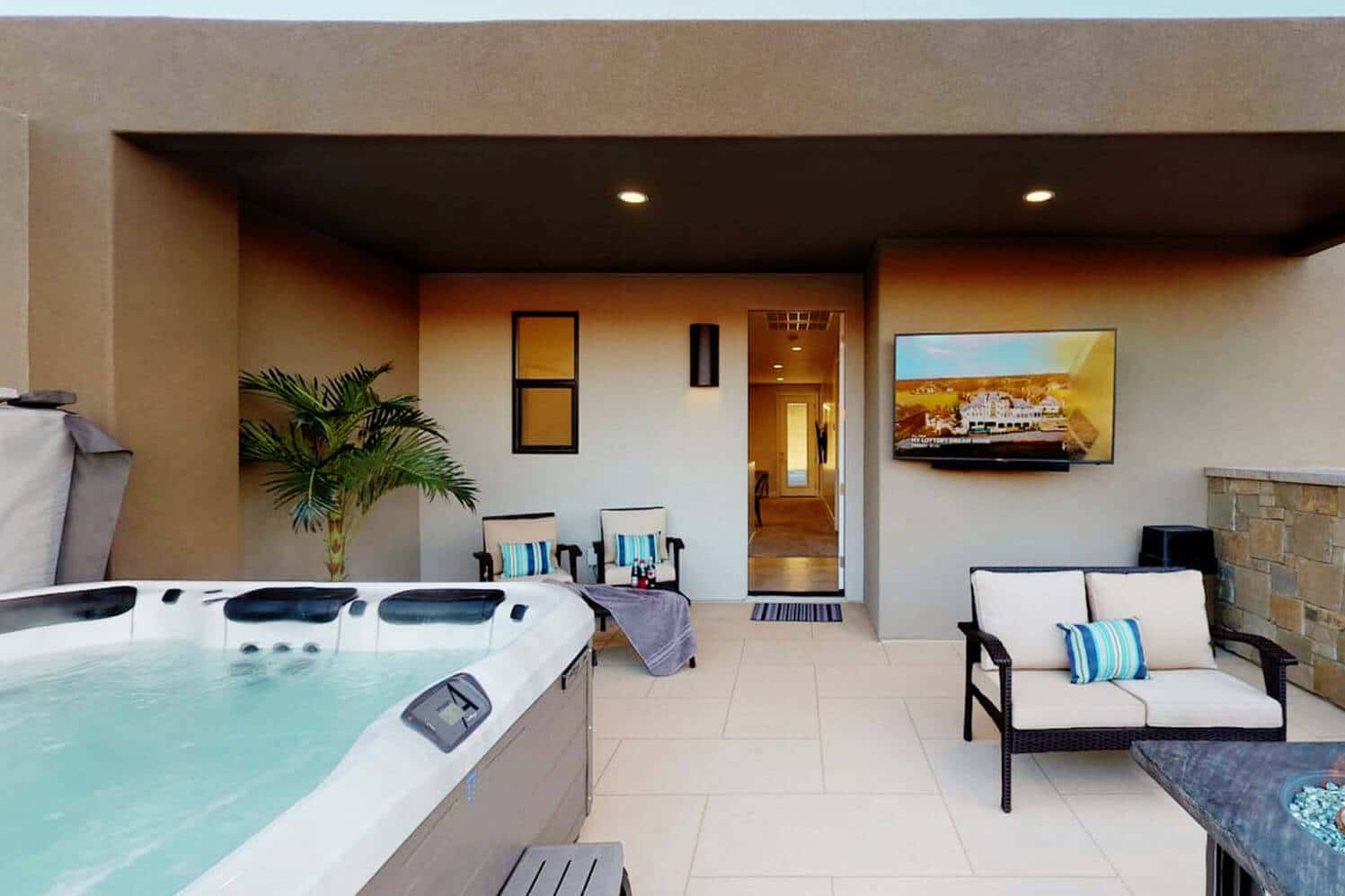 Bañera de hidromasaje en Airbnb