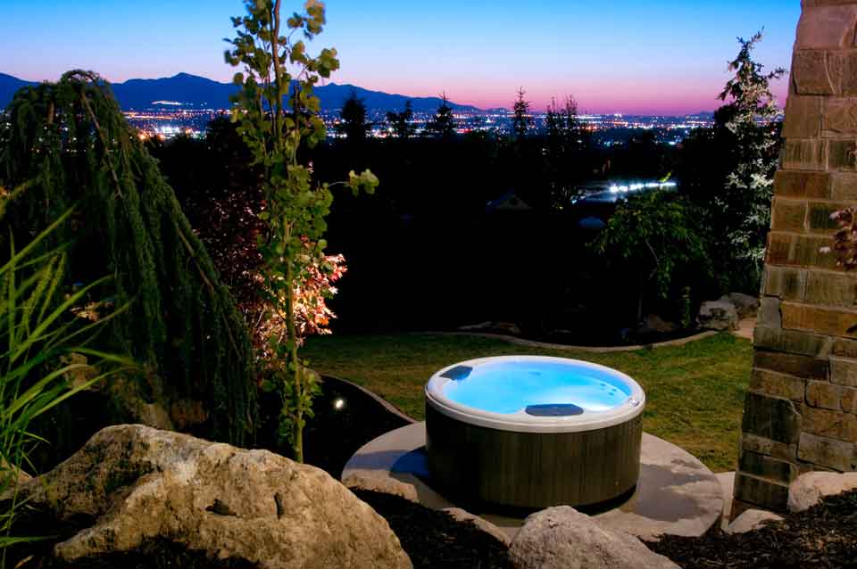 x series round spa with view
