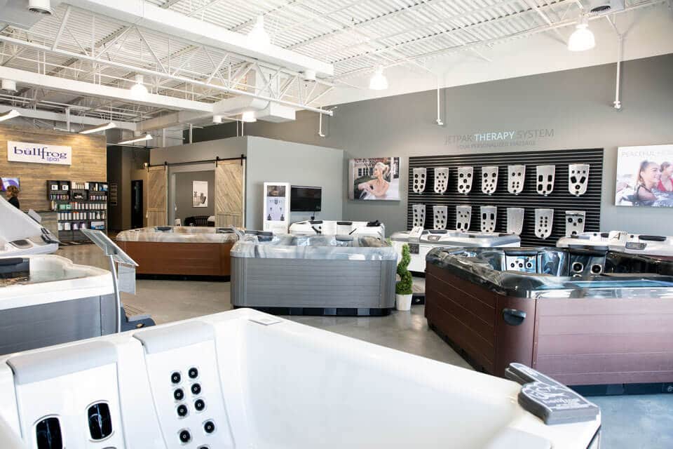 spa dealer showroom