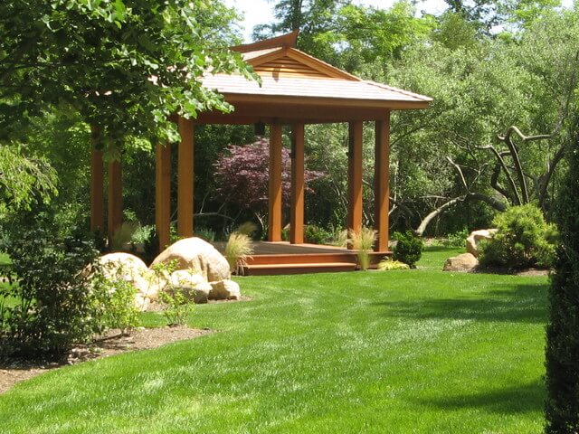gazebo in backyard