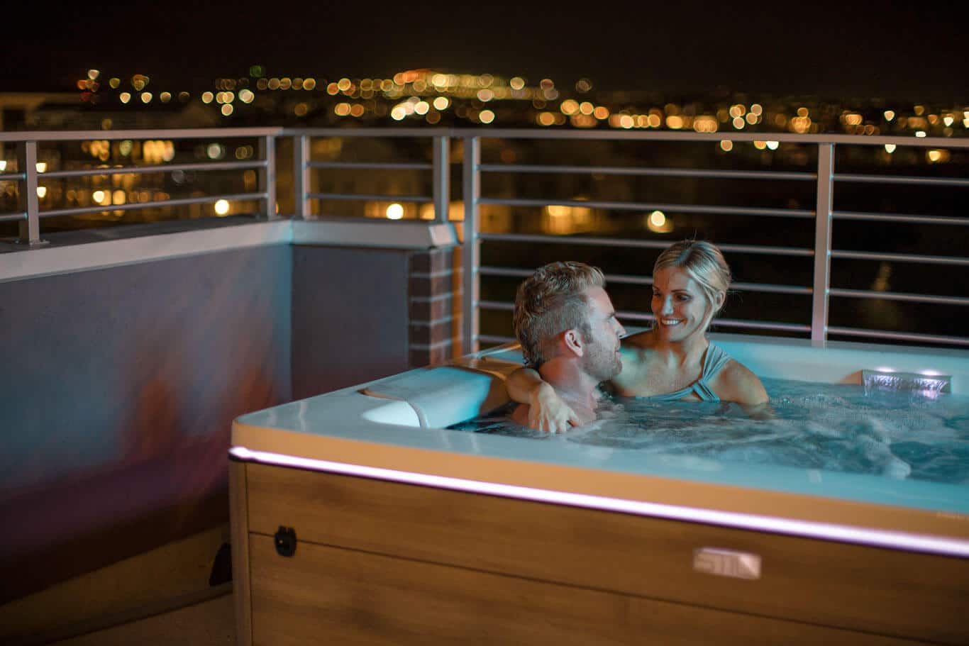 hot tub on balcony