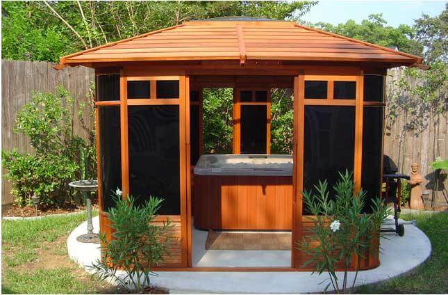 Japanese Gazebo with Hot Tub