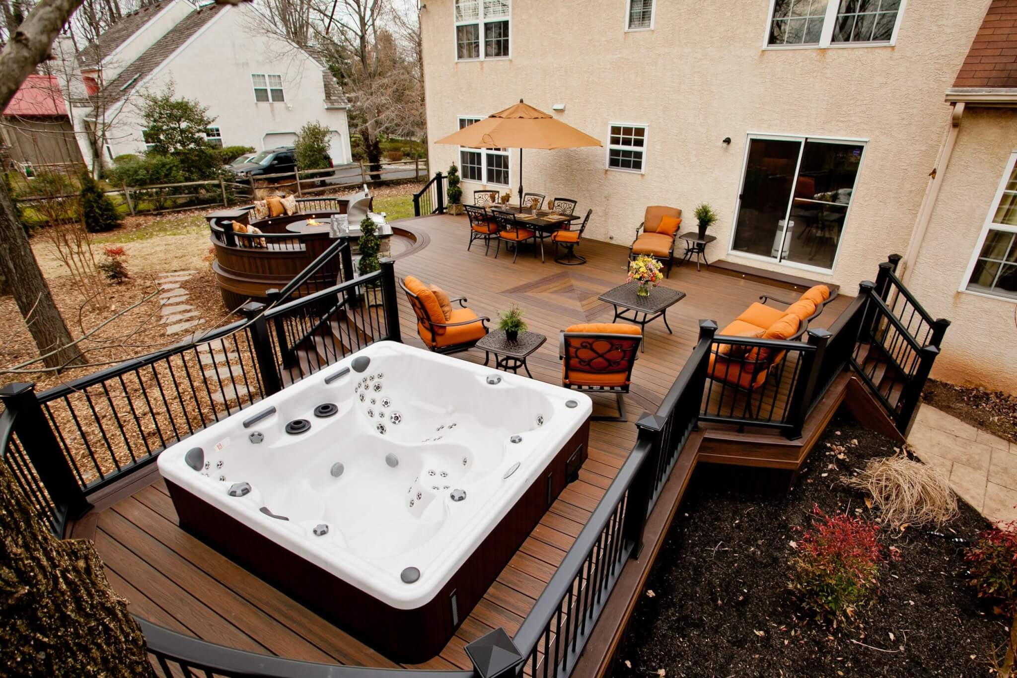 Deck with Hot Tub Area