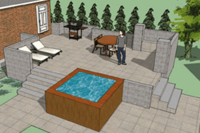 Hot Tub Deck 3D Design