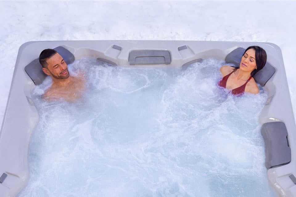 winter hot tub